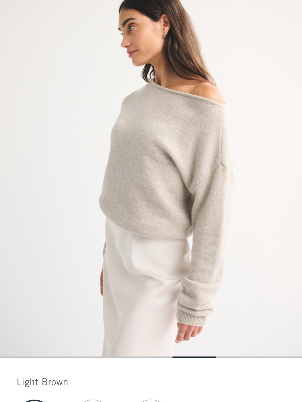 Abercrombie & Fitch Merino Wool-Blend Slash Sweater - XL Light Brown - Picture 6 of 16